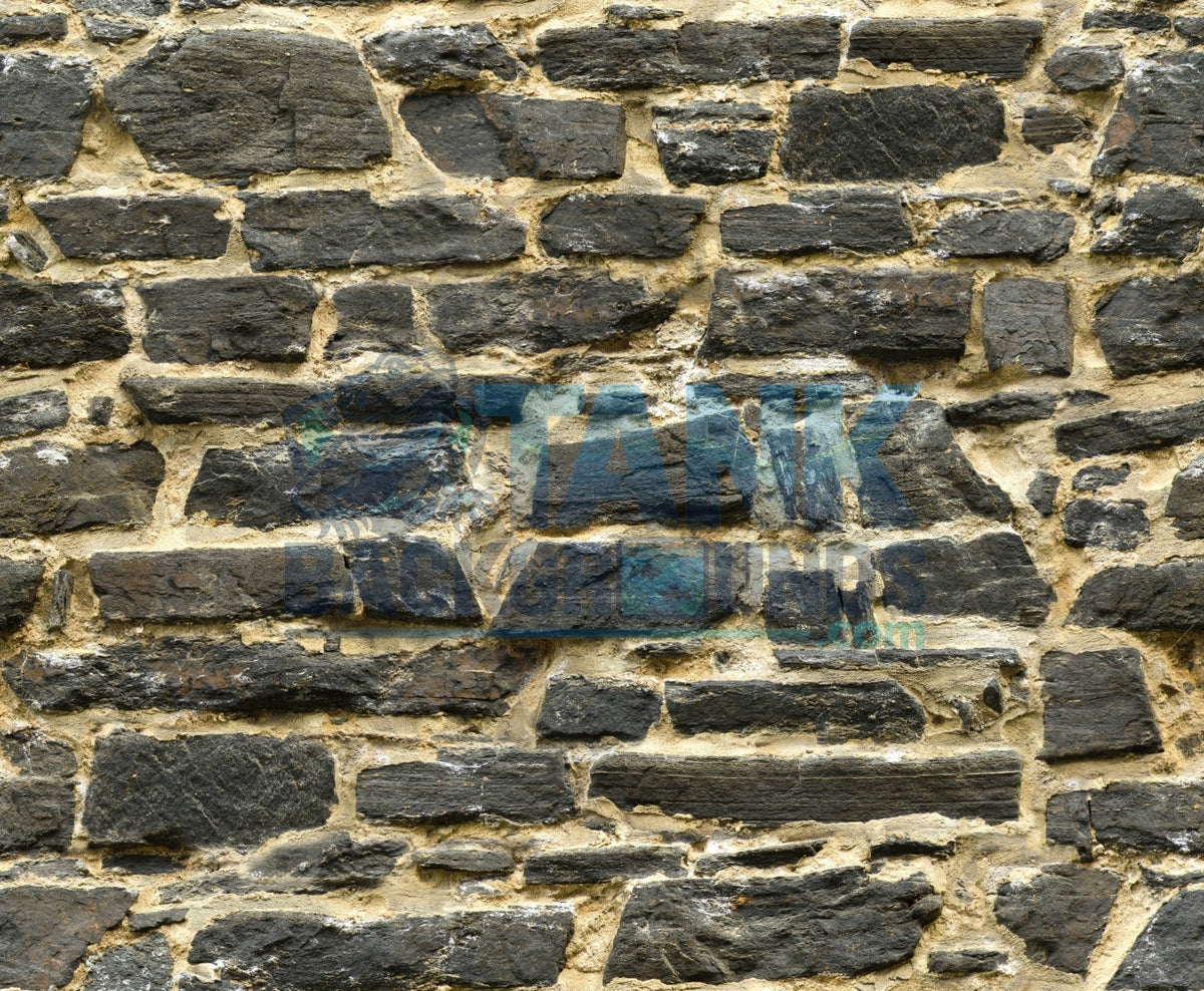 Black Ashlar Rock Wall background
