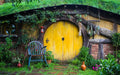 Close Up Hobbit House terrarium background