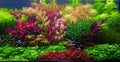 Colorful Aquatic Plants aquarium background