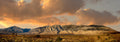 Golden Desert Mountain Panorama