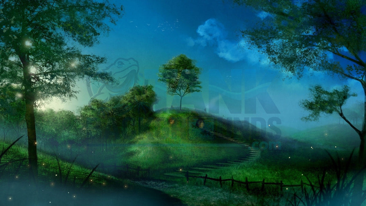 Grassy Hill Hobbits terrarium background