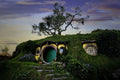 Hobbit Hillside at Dusk terrarium background