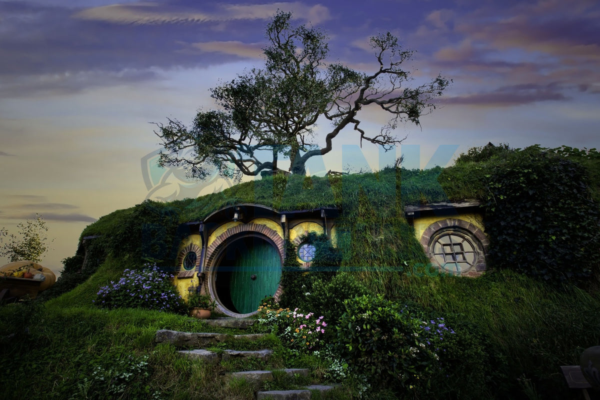 Hobbit Hillside at Dusk terrarium background