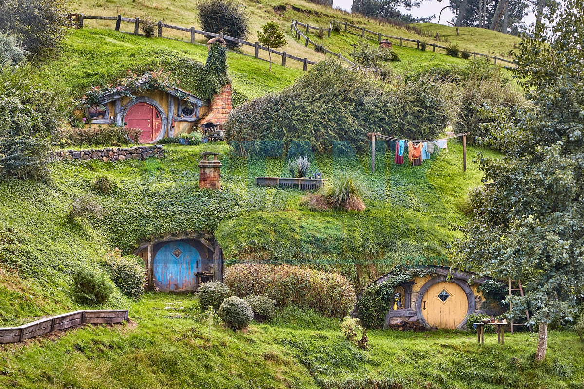 Hobbit Hillside with Wild Flowers terrarium background