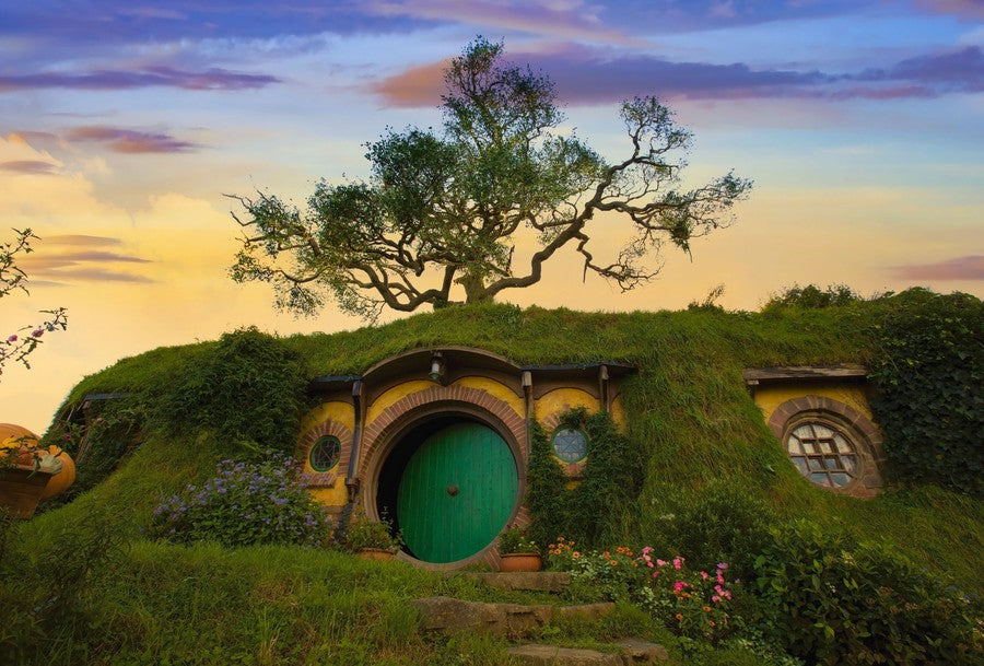 Hobbit on the Hillside terrarium background