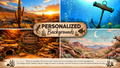 Personalized aquarium and terrarium background examples with pet names