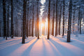 Snowy Forest background